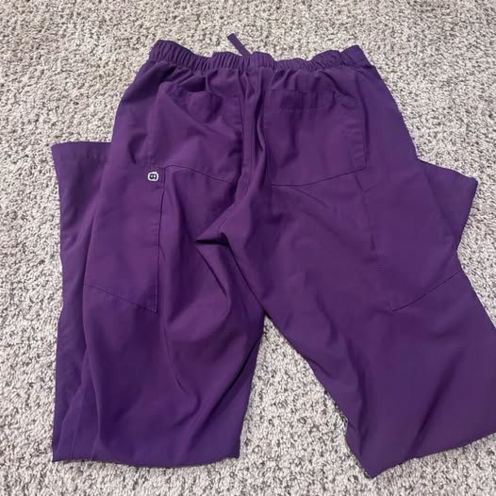 Healing hands purple scrub pants